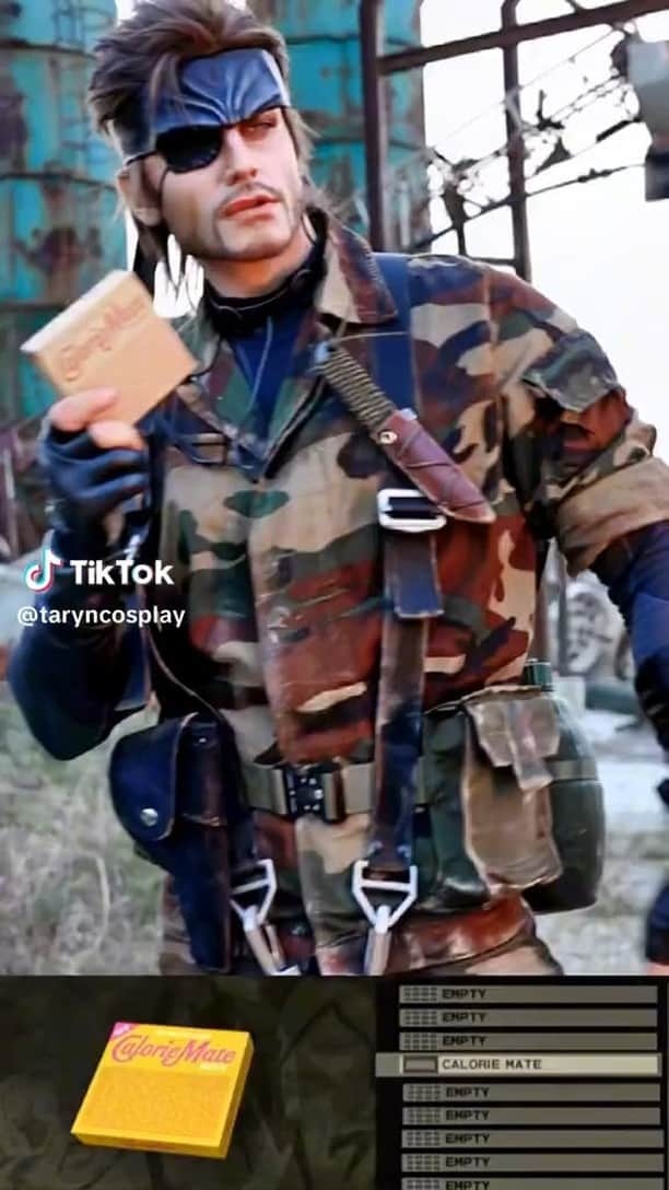 KONAMIのインスタグラム：「Can’t do much sneaking on an empty stomach.   Every special forces operative should carry a Calorie Mate 😋   Fantastic MGS vid and cosplay from @taryn_cosplay  #MetalGearSolid #MGSVol1」