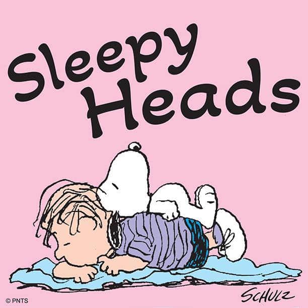 スヌーピーのインスタグラム：「Sleepy heads forever #NationalSleepyHeadDay」