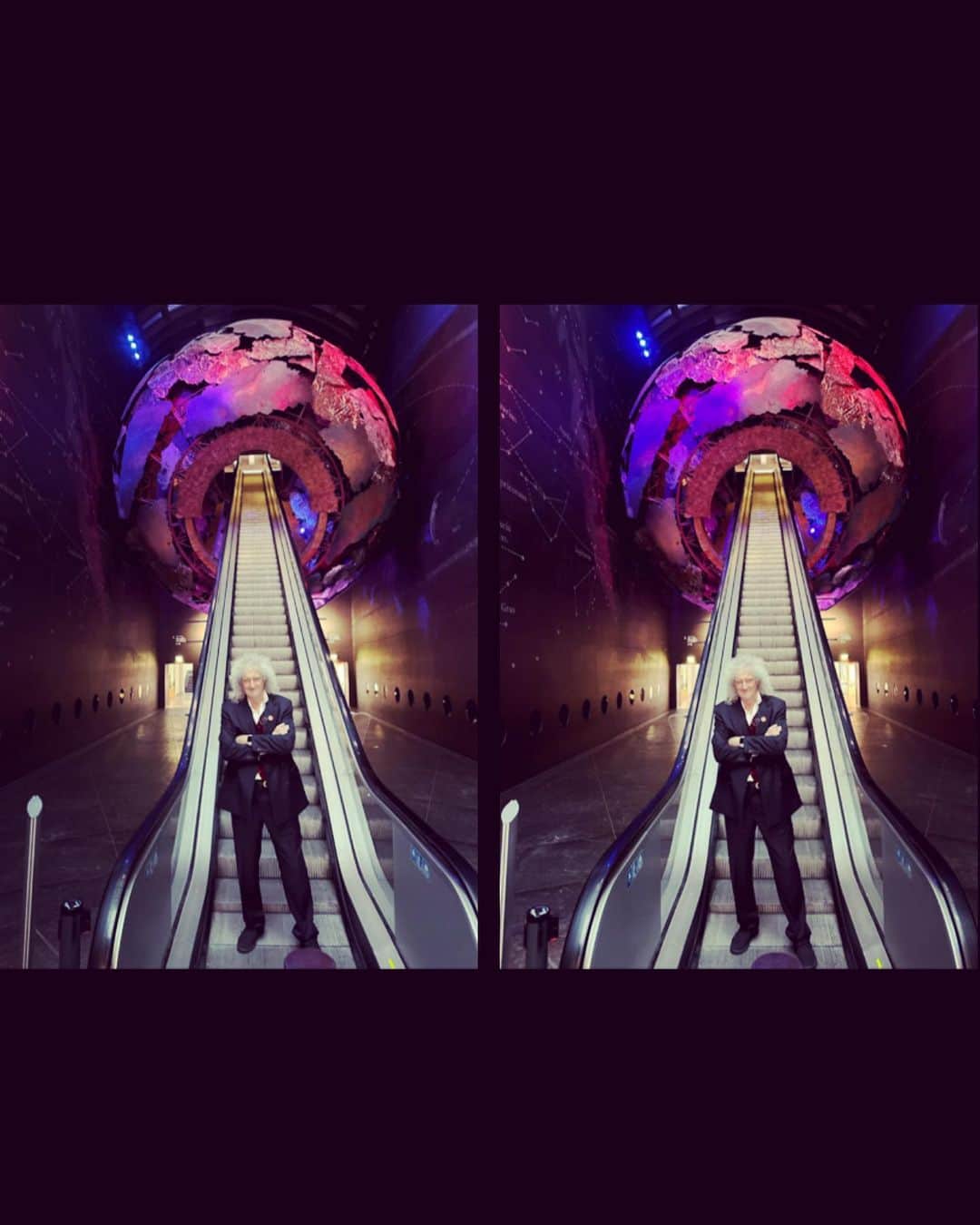 のインスタグラム：「So somebody had the bright idea of doing a photo session here ! On the Escalator to Heaven !!! Bri (swipe for cross eye view) Bri」