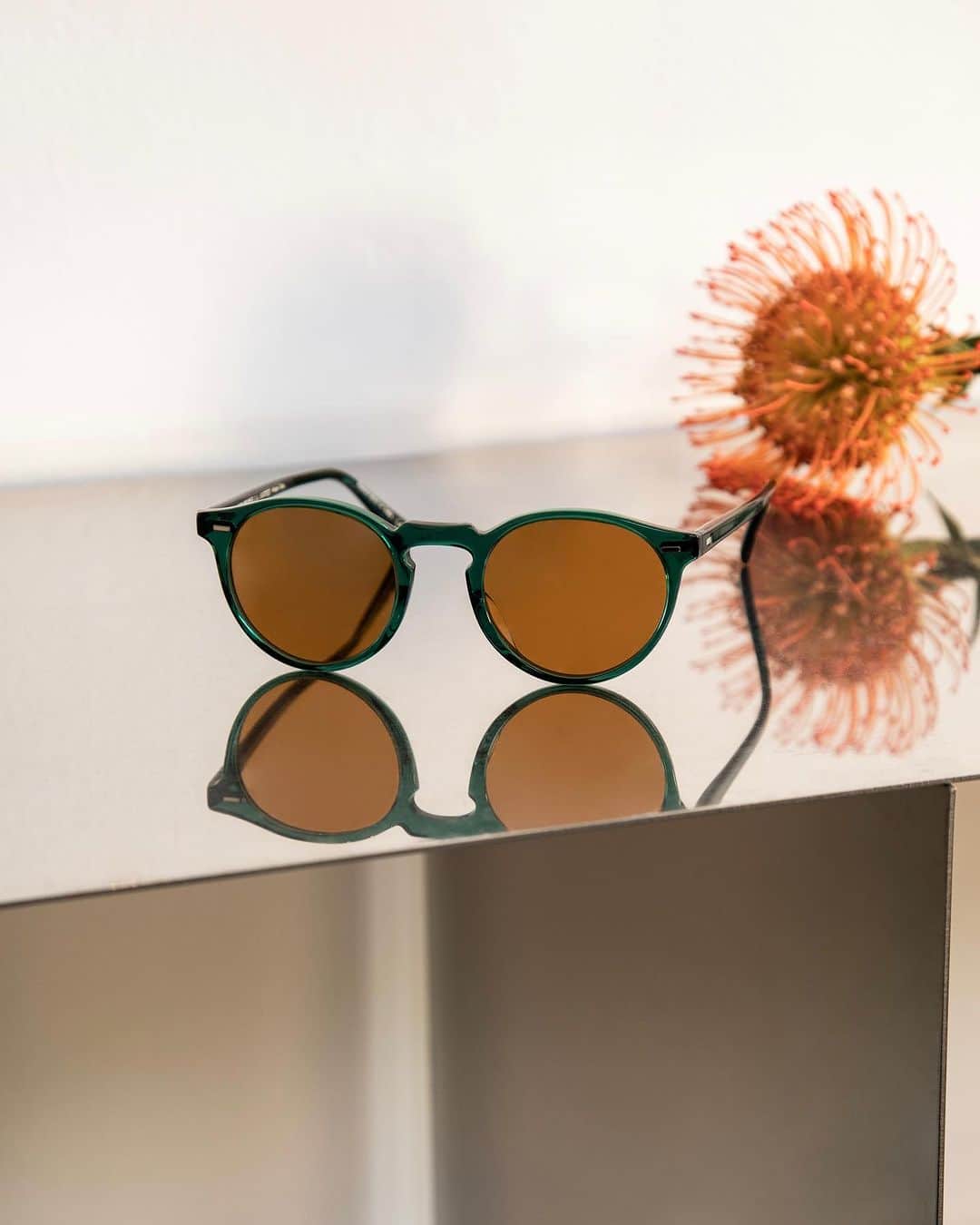 のインスタグラム：「A stylish juxtaposition. The classic silhouette of Gregory Peck Sun is reinterpreted in an unexpected colorway. Discover the limited edition style.」