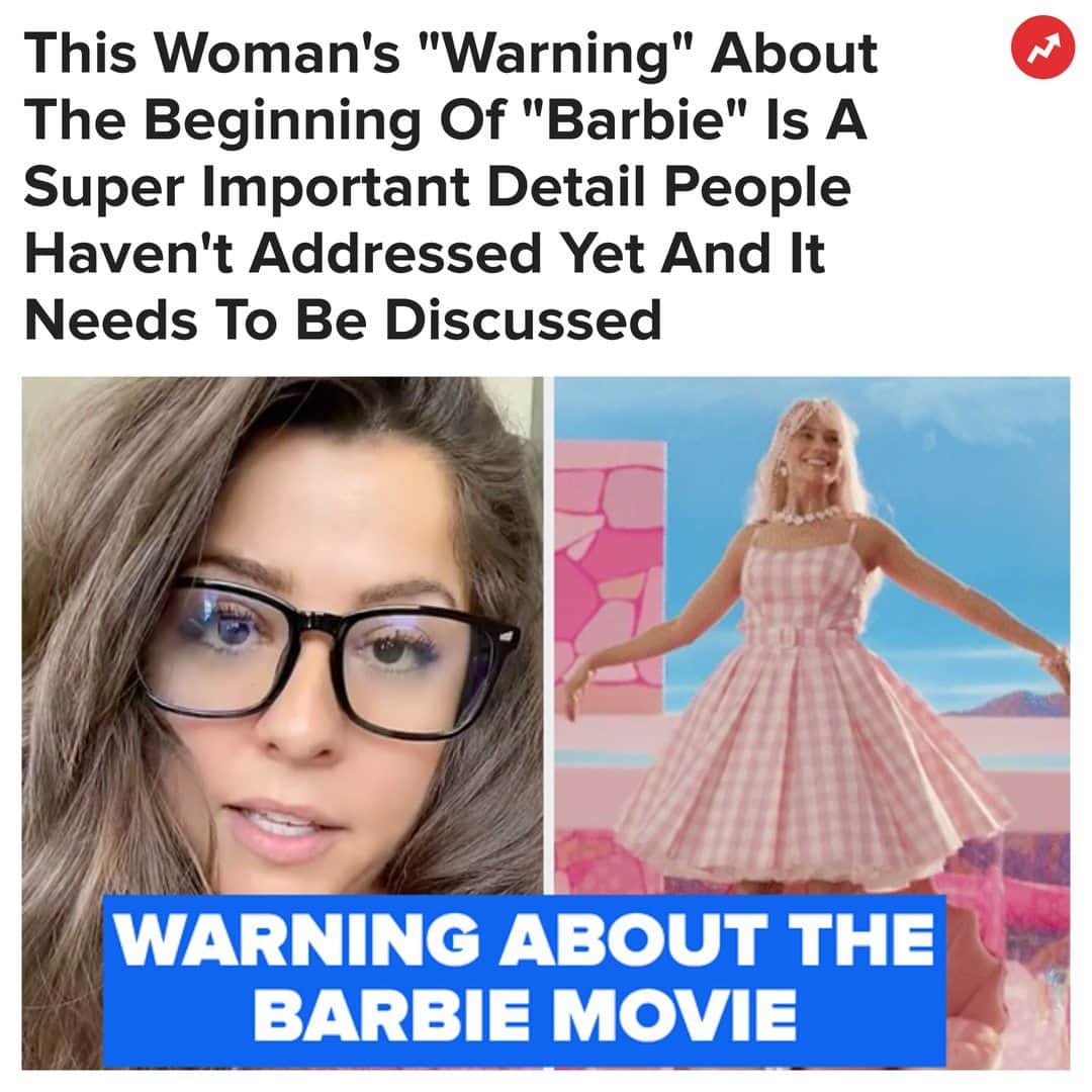 BuzzFeedさんのインスタグラム写真 - (BuzzFeedInstagram)「It's hard to miss Barbie movie talk lately — because the movie is amazing — so if you haven't seen it yet this post will have ONE spoiler from the beginning of the movie as a heads up. You've been warned. Now let's get into it! A woman named Brittney Garcia-Dumas recently caught the attention of over a million people when she pointed out this very important detail from the Barbie movie. More at the link in bio ☝️」7月28日 4時10分 - buzzfeed