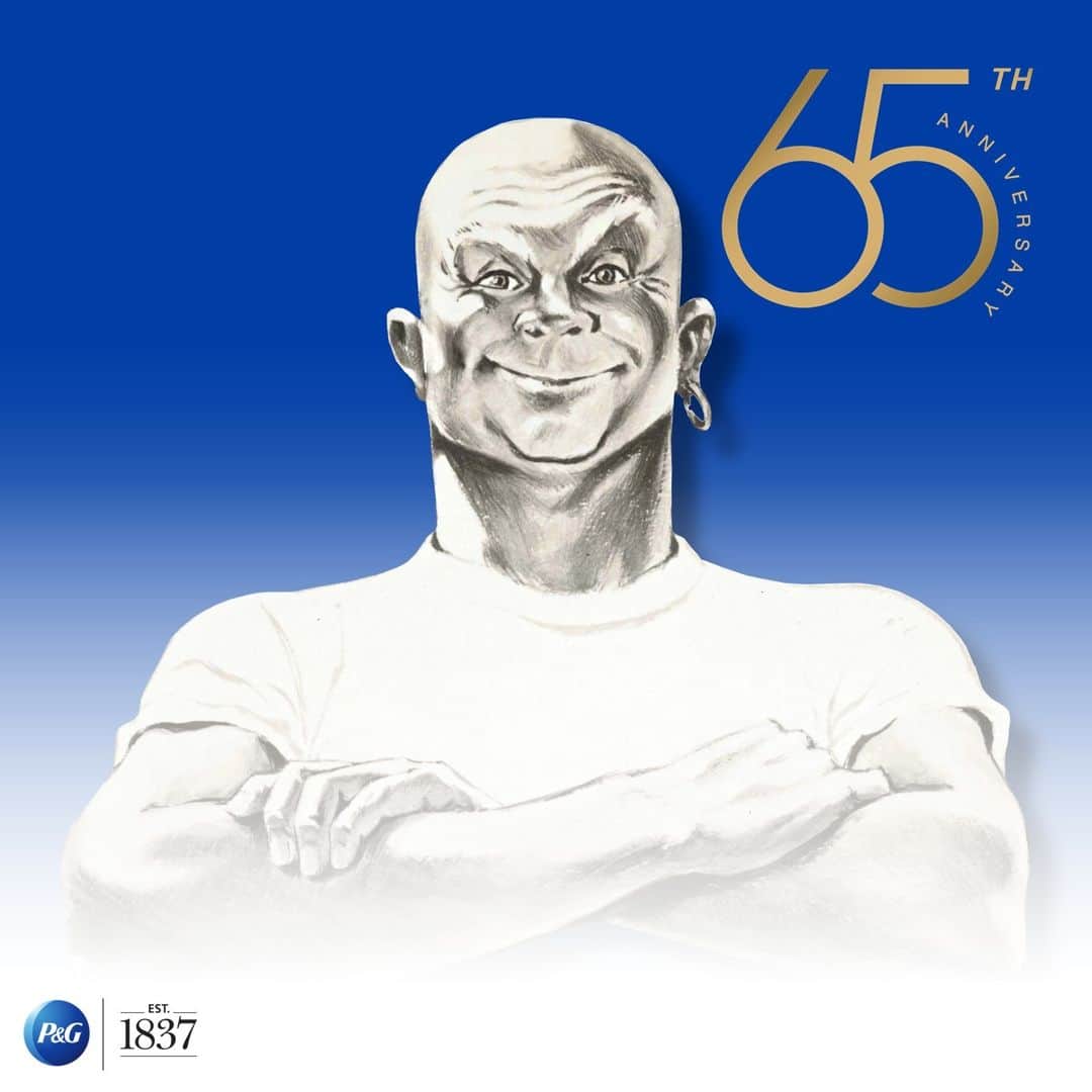 P&G（Procter & Gamble）のインスタグラム：「📝 #ThrowbackThursday Pop Quiz 📝  What’s the first name our grease and grime-fighting partner Mr. Clean? Put your guess of the name given to him during a 1962 contest ( 🧼 clean answers only!)   Join us in celebrating Mr. Clean turning 65 years old! Check out how passion-fueled ideas launched iconic brands and defined us as a company — click the link in bio for more #PGHeritage!」