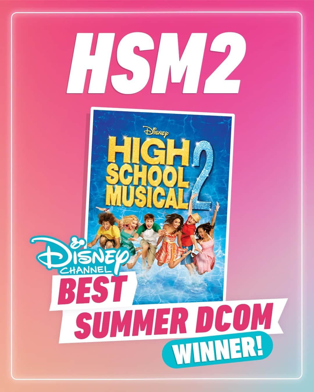 Disney Channelさんのインスタグラム写真 - (Disney ChannelInstagram)「Someone grab the iced tea imported from England! The fans have spoken, and the winner of the Best Summer DCOM goes to High School Musical 2 🎉」7月28日 7時00分 - disneychannel