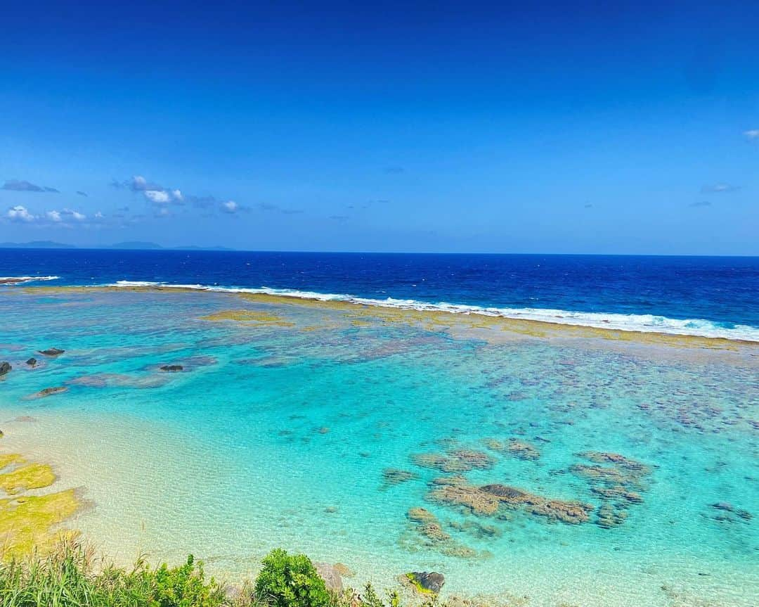 九州電力のインスタグラム：「水平線と透き通る海の絶景🌊 . 鹿児島県大島郡徳之島町に位置する「畦プリンスビーチ海浜公園」は、サンゴでできた真っ白な浜辺と水平線が見渡せるコバルトブルーの海の色鮮やかな風景が印象的なビーチです🌊✨ . 際立つ美しさを持つ地域であることから「奄美群島国立公園」に指定されており、遠浅で透き通る青色の海には、色鮮やかな魚たちや大きなヒトデ、タツノオトシゴなど海の生き物が多く生息しているため、海水浴だけでなくシュノーケリングも楽しめるスポットです🏝️ . ※写真提供：徳之島町役場　おもてなし観光課 ※写真は過去に撮影されたものです。 . お届けする九州の風景が、皆さまの元気や癒しになれば幸いです☘️ . #九州電力 #鹿児島 #徳之島 #奄美群島 #畦プリンスビーチ #プリンスビーチ #ビーチ #海水浴 #鹿児島海水浴場 #南国 #サンゴ #珊瑚」