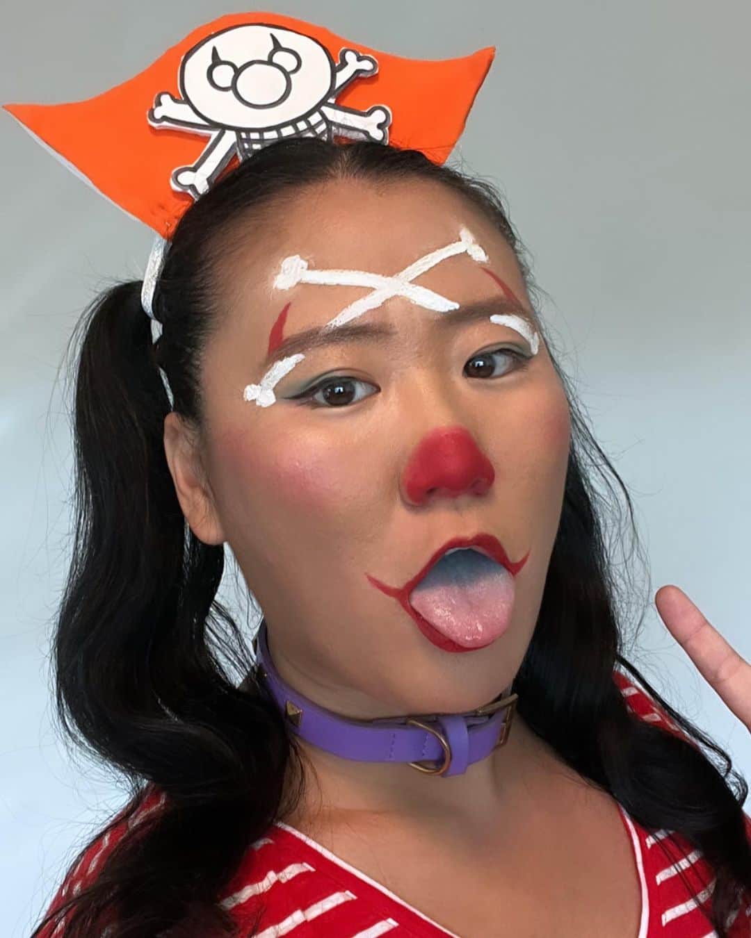 藤井美穂のインスタグラム：「Buggy the sexy clown 🤡👠 At One Piece concert! with @shihori94 💕」