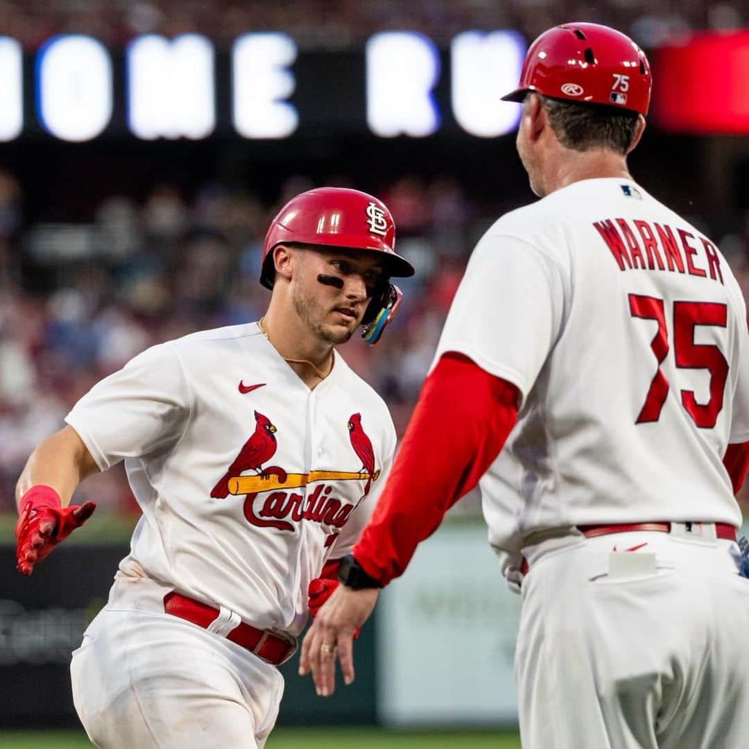 のインスタグラム：「Andrew Knizner’s second homer of the night lands in Big Mac Land!」
