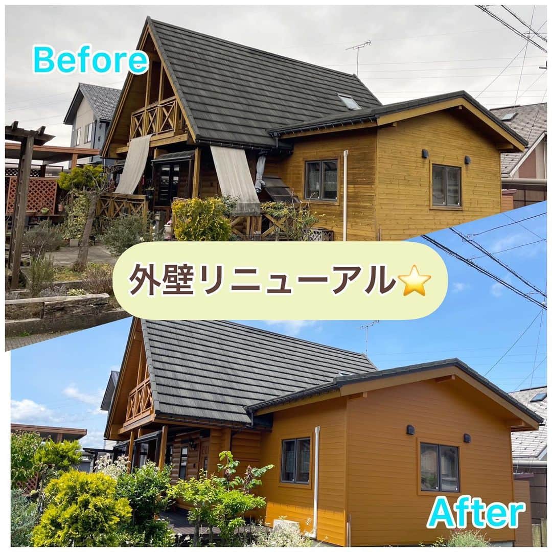 ミントゥの家さんのインスタグラム写真 - (ミントゥの家Instagram)「富山県砺波市の住まいと庭のリフォーム屋さん𖤣𖥧𖥣𖡡𖥧𖤣 株式会社ミズカミです　@mintou__home  ┈┈┈┈┈┈┈┈┈┈┈┈┈┈┈┈┈┈┈┈ 外壁のリニューアル工事のビフォーアフターです⭐️  外壁が変わるだけで家全体が明るく見えます！  外壁塗装の時期がわからない方、手遅れになるともっと費用がかかります💦 早くしておけばよかった、、と後悔する前に一度私たちに相談してみてください☺️  ♦︎最新情報はHPにて随時更新♦︎  @mintou__home プロフィールリンクより  また、40代、50代の家づくりの情報をYouTubeミズカミちゃんねるでも発信していきます！  https://youtube.com/channel/UCyKZiAmm8lTqWsR9zZYpJvQ  HPよりYouTubeにアクセスできます。  是非チェックしてみて下さいね☺︎  ┈┈┈┈┈┈┈┈┈┈┈┈┈┈┈┈┈┈┈┈   #株式会社ミズカミ #ミズカミ #富山 #砺波市 #南砺市 #小矢部市 #高岡市 #砺波リフォーム#南砺リフォーム #小矢部リフォーム #高岡リフォーム #新築 #リフォーム #リノベーション #家づくり #自然素材の家 #新築一戸建て #マイホーム #新居 #住宅会社 #戸建て #」7月28日 20時30分 - mintou__home