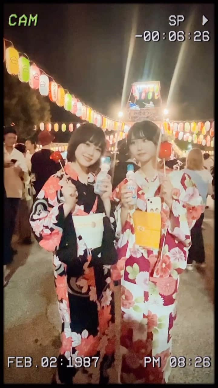 MAJUのインスタグラム：「. summer festival🍧 　 久々に浴衣着れて嬉しかった~👘♡  夏って楽しいイベントたくさんでワクワク..🙈 お祭り、海、プール、花火ぜんぶ楽しみ🫧」