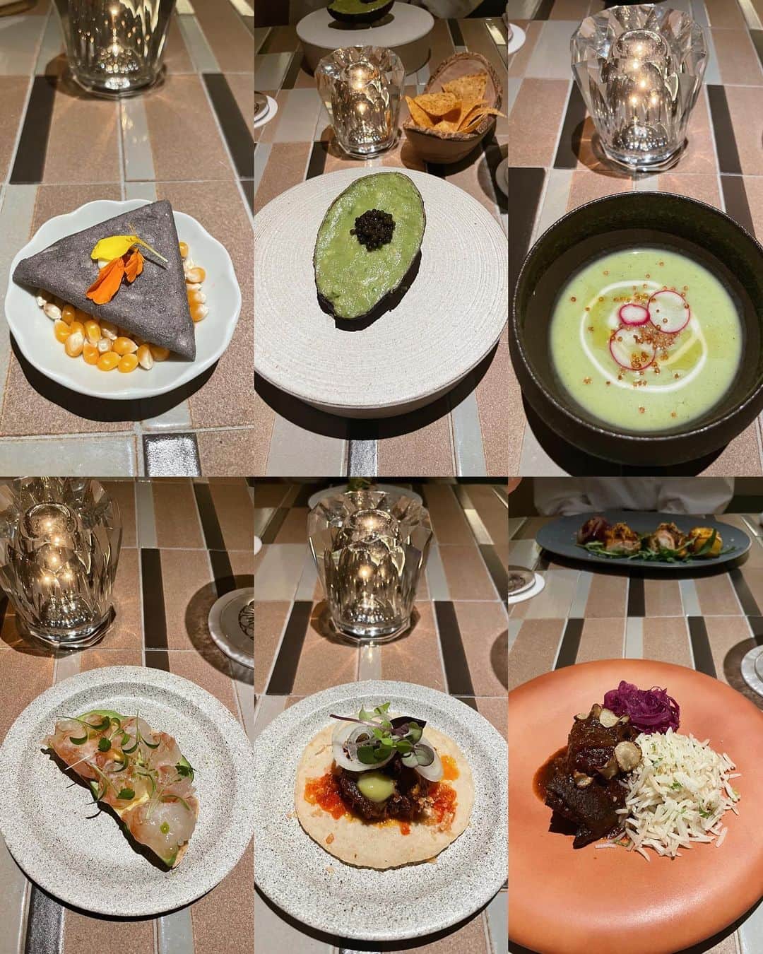 大西百合子さんのインスタグラム写真 - (大西百合子Instagram)「📍 @a9_ebisu   今年オープンしたメキシコ料理レストラン🇲🇽🍽️ 特別感感じるコースで、どれも美味しくてお腹いっぱいになったよ~☺️ そして、内装がとにかくオシャレすぎた🫶✨ バーの内装もとっても素敵だからバーのみの利用にもいいかも🍸 デートで連れてこられたらおおお😳！ってなるナンバーワン☝️笑  #A9 #恵比寿」7月28日 18時32分 - yurikooo_jpn