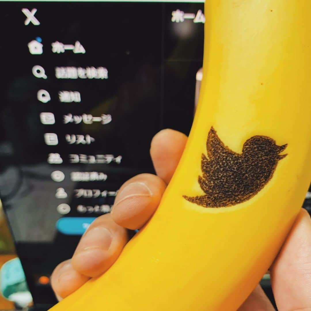 エンドケイプのインスタグラム：「The bird fled for freedom. #bananaart  #twitter  #freedom  #バナナアート」