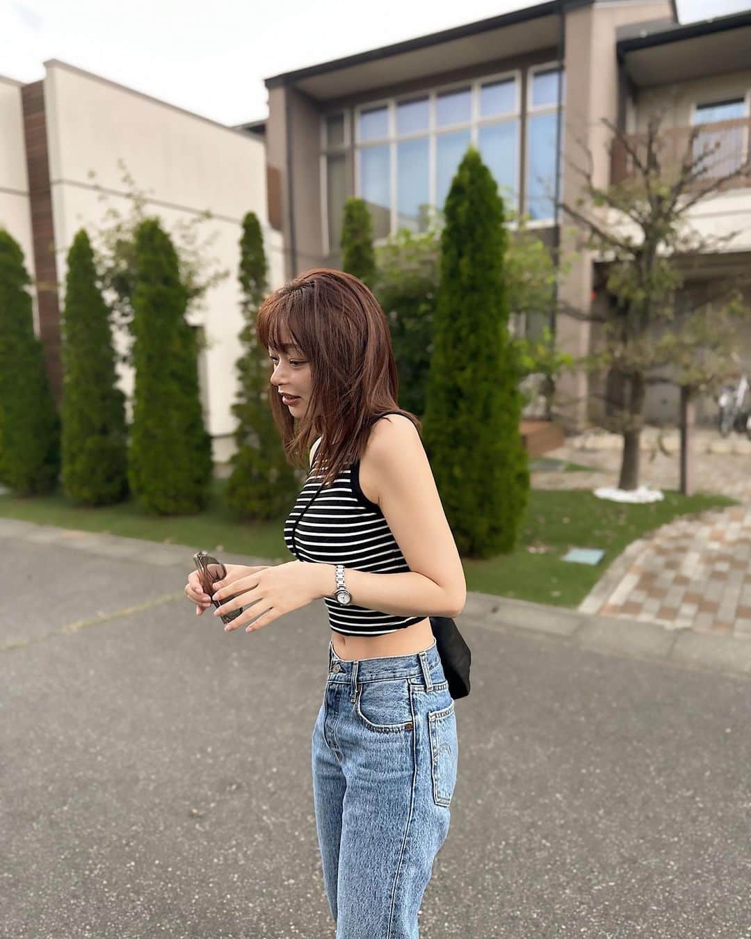 Yuuki mimuraのインスタグラム：「☁️👓👟  . ちょっくら長野に帰ってました🚃💨  そしてもう東京へ…🔜 長野もめちゃくちゃに暑い…🌞  #denim#ootd#ootdfashion  #outfitoftheday#summer」