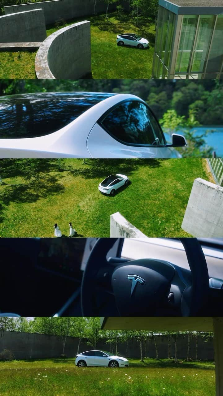 大川優介のインスタグラム：「Tesla Model Y - Produced campaign video  この度、Tesla Model Y キャンペーン動画を制作しました！！！ Tesla Japanと仕事出来るのはこの上ない幸せ。  @teslamotors   videographer - Kaita/Lin Model - Asaka/Yui Director - yusukeokawa   #tesla  #nagano #teslamotors #teslajapan #cinematic #vlog」