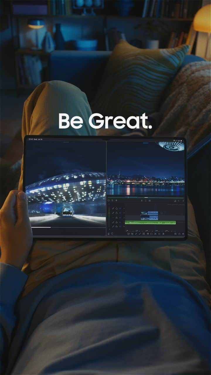 Samsung Mobileのインスタグラム：「Immerse yourself in the inspiring landscapes of Dongdaemun Design Plaza in Seoul. Unleash your great imagination and turn them into reality with #GalaxyTabS9 and LumaFusion. #SamsungUnpacked  Learn more: samsung.com」