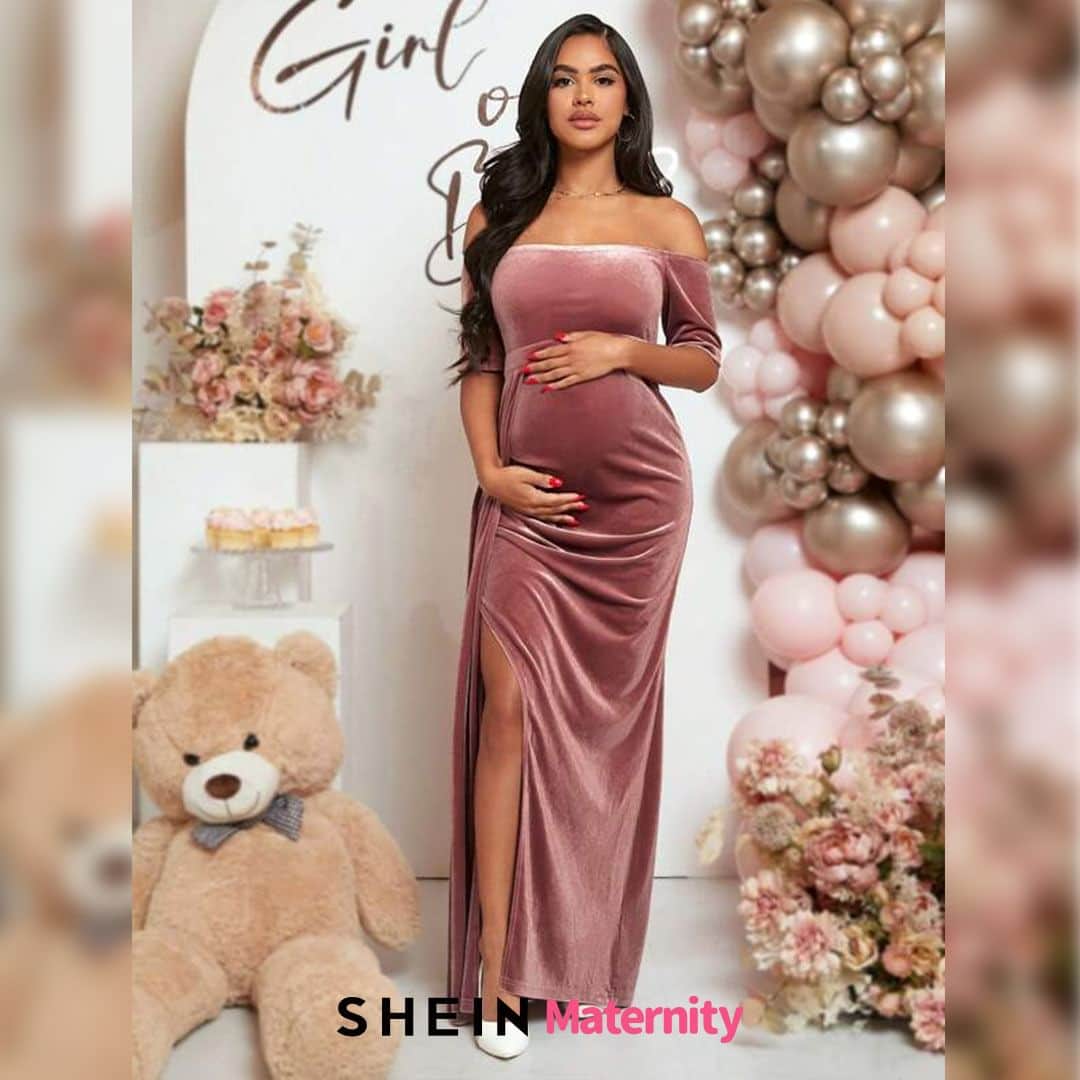 SHEINのインスタグラム：「Celebrate your miracle on the way and all your mom-to-be moments with special event dresses that radiate pure joy ✨🤰✨  🔎19569677 19423004 19423050 19423022 19264110  #SHEINMaternity #momtobe」