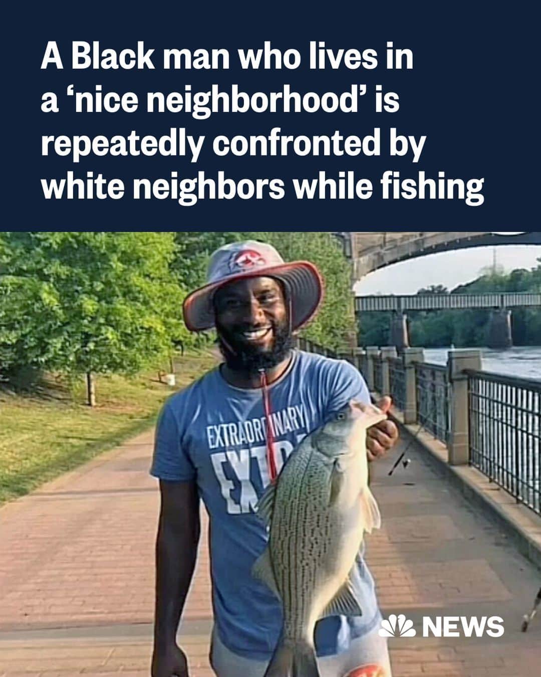 NBC Newsさんのインスタグラム写真 - (NBC NewsInstagram)「Three times in one day, Anthony Gibson was asked by a white person what he was doing sitting by a pond in his neighborhood in Newnan, Georgia.   Gibson, who is Black and documents his experiences fishing for catfish, carp, crappies and other fish on TikTok, said he has started videotaping every time one of the white residents in his 200-home development, Springwater Plantation, confronts him, asking for his address and questioning whether he should be there.  “Literally every single time I went fishing, someone bothered me,” Gibson said, adding that young white community members, and other Black residents, usually leave him alone. “That’s the only reason why I turned the camera on.”   Read more at the link in bio.」7月29日 0時06分 - nbcnews