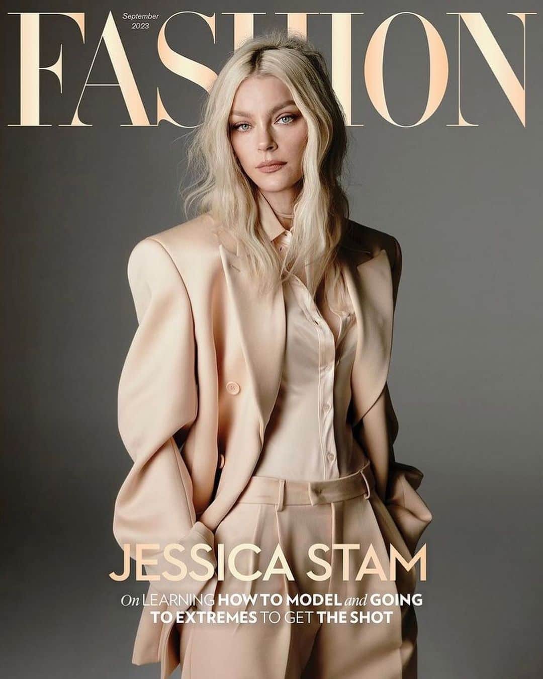 IMG Modelsのインスタグラム：「Blonde Ambition. 🌟 #JessicaStam (@jessicastamofficial) covers @fashioncanada’s #Icon issue. 📷 #GregSwales (@gregswalesart) 👗 @ashleygalang ✂️ @dimitrishair 💄 @sooparkmakeup x @thewallgroup #IMGmodels」