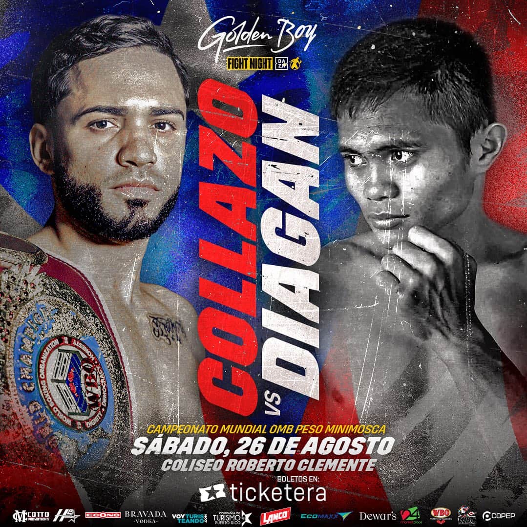ミゲール・コットのインスタグラム：「@oscar_manuel23 HARÁ SU PRIMERA DEFENSA DE SU CAMPEONATO MUNDIAL @worldboxingorg FRENTE A TODAS SU GENTE EN PUERTO RICO ANTE GAREN DIAGAN DE FILIPINAS  BOLETOS SALEN A LA VENTA EL LUNES 31 DE JULIO A LAS 10AM EN @ticketera」