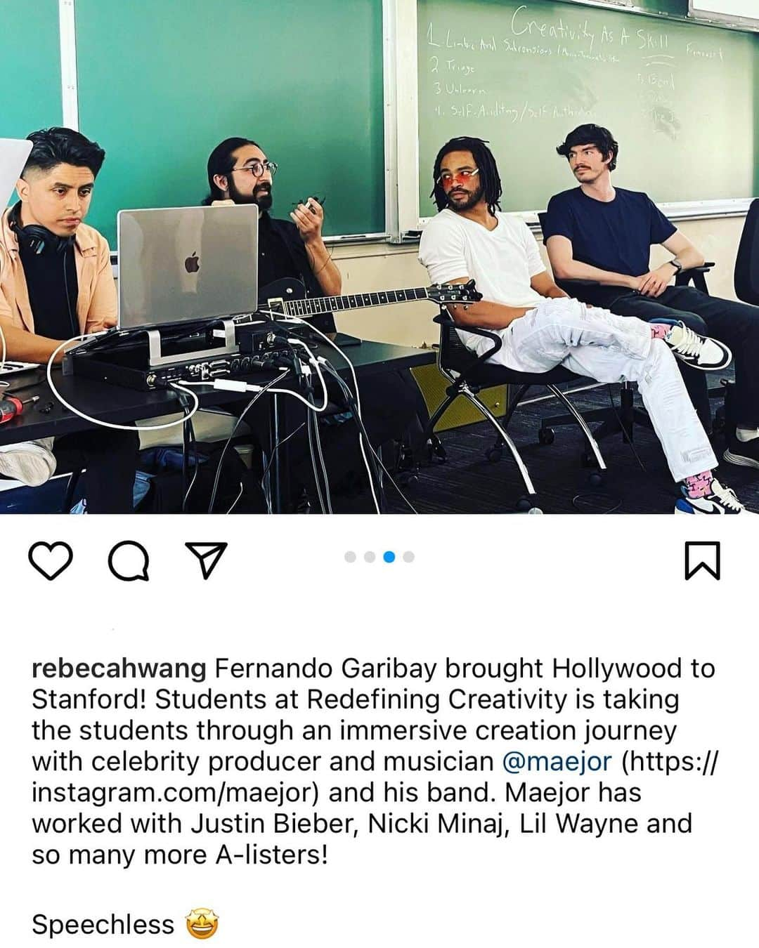 Maejorさんのインスタグラム写真 - (MaejorInstagram)「GRATEFUL to be invited to guest-teach at Stanford University ! Feels so rewarding when the message is resonating 📡♡ 〰️ thank you @fernandogaribay」7月29日 2時52分 - maejor