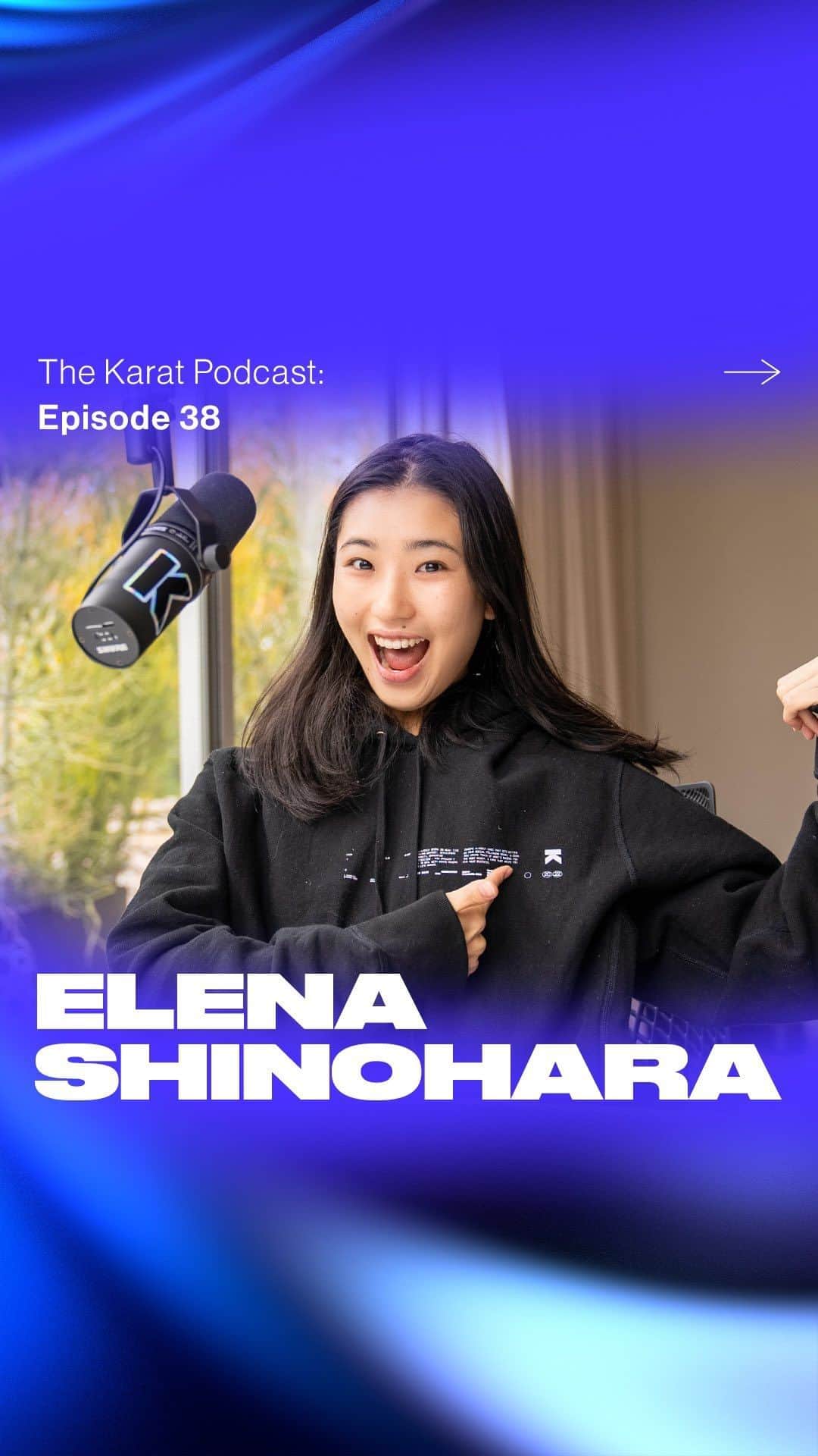 篠原枝令菜のインスタグラム：「Meet @elena_shinohara 🤸‍♀️ - with @erictway on the @trykarat podcast - -  watch the full podcast at link.trykarat.com/elena」