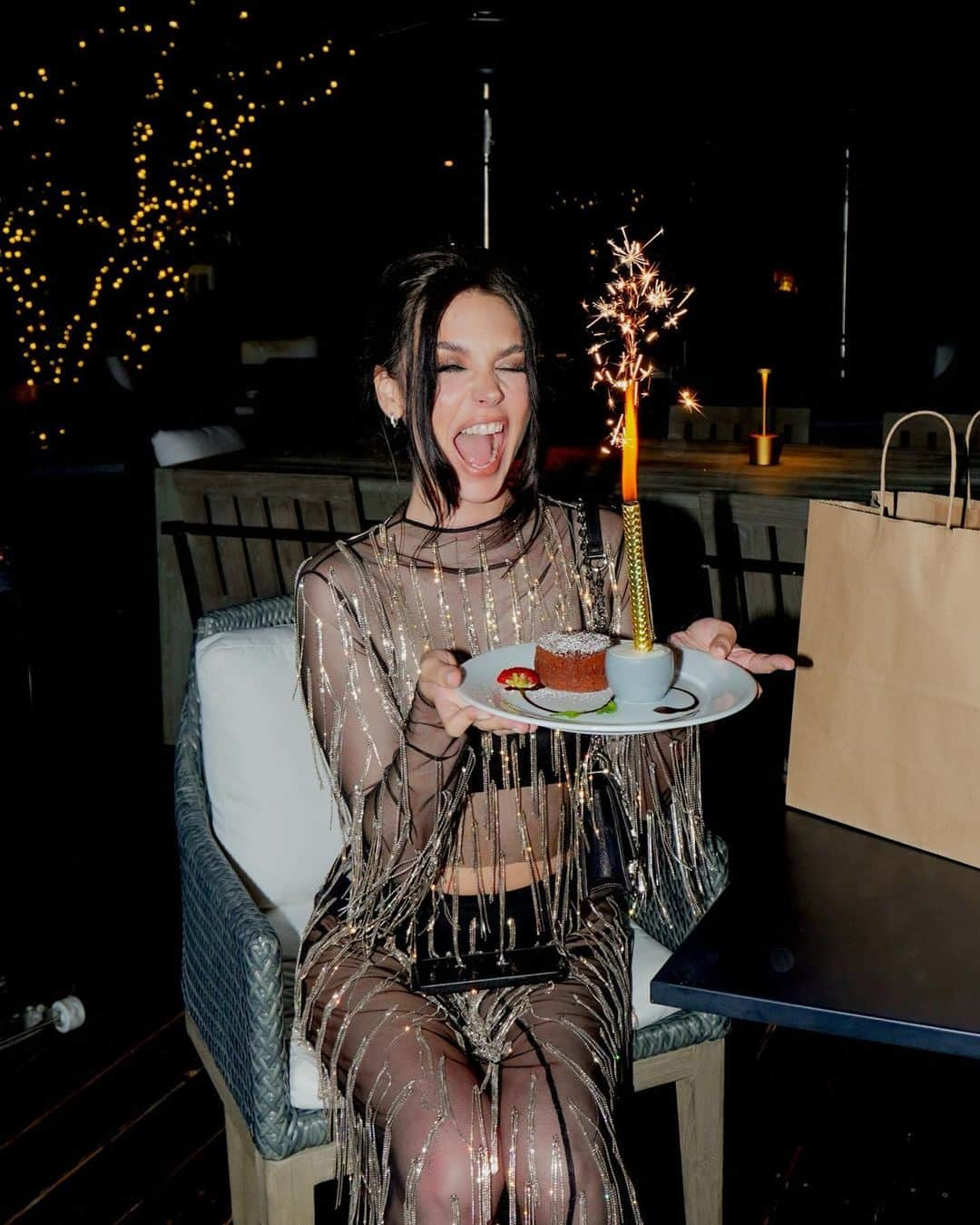 アマンダ・スティールのインスタグラム：「THANK YOU for all birthday wishes and all the love from my friends/family this year 🥺♥️ so grateful for the people in my life 💕💕💕most perfect bday outfit from @fwrd pop up / @lapointe 😍」