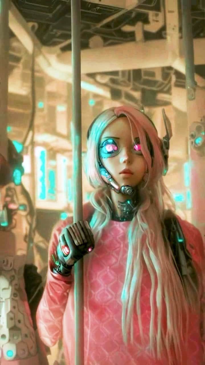 グライムスのインスタグラム：「I Wanna Be Software Release Day!  Stream the audio data by clicking the URL  on the machines 🔗🔊」