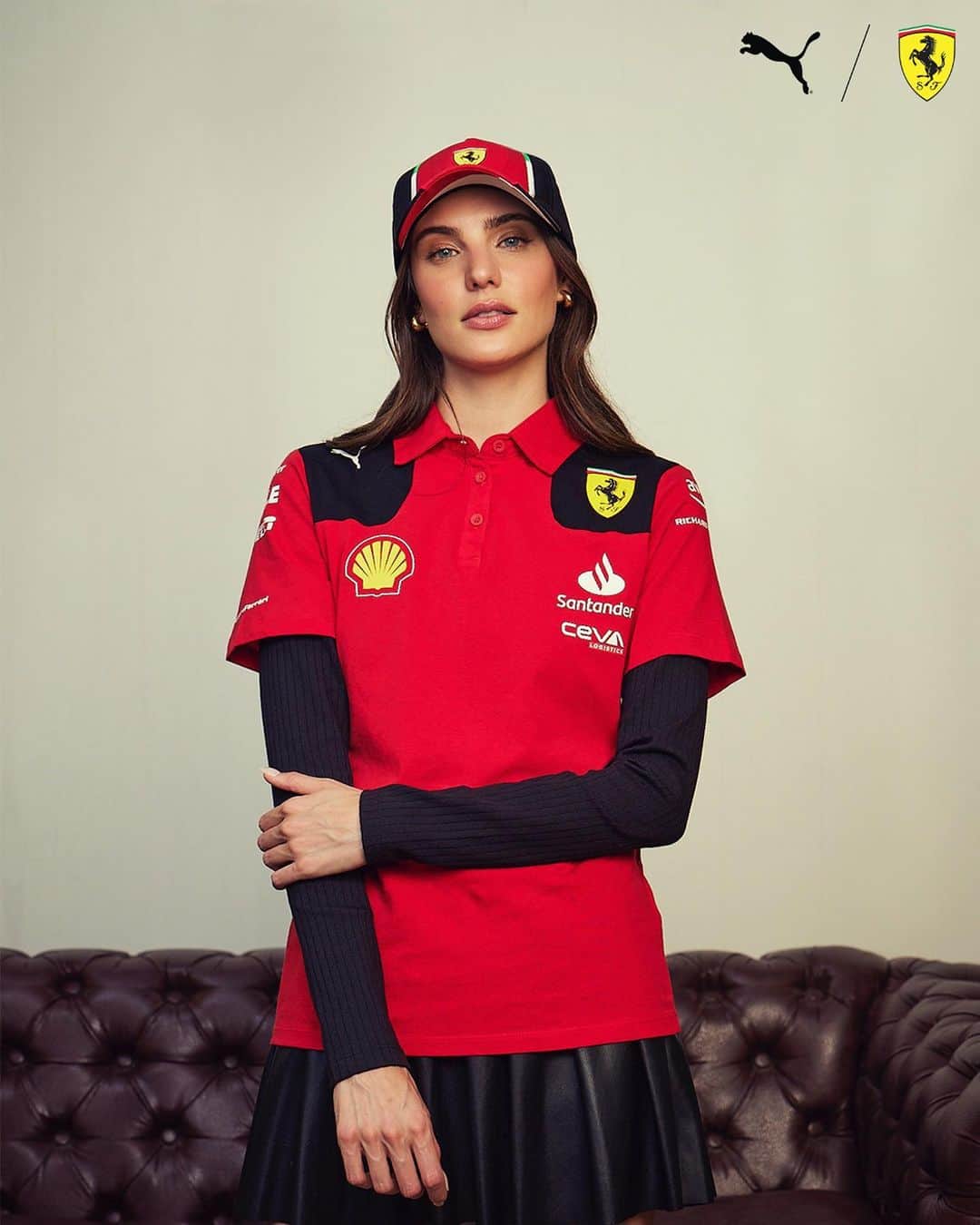 Macarena Achagaのインスタグラム：「Los colores y el look impactante de Ferrari Replica ya se encuentran en puma.com 🏎️🔥 and we loooooove them ❤️‍🔥」