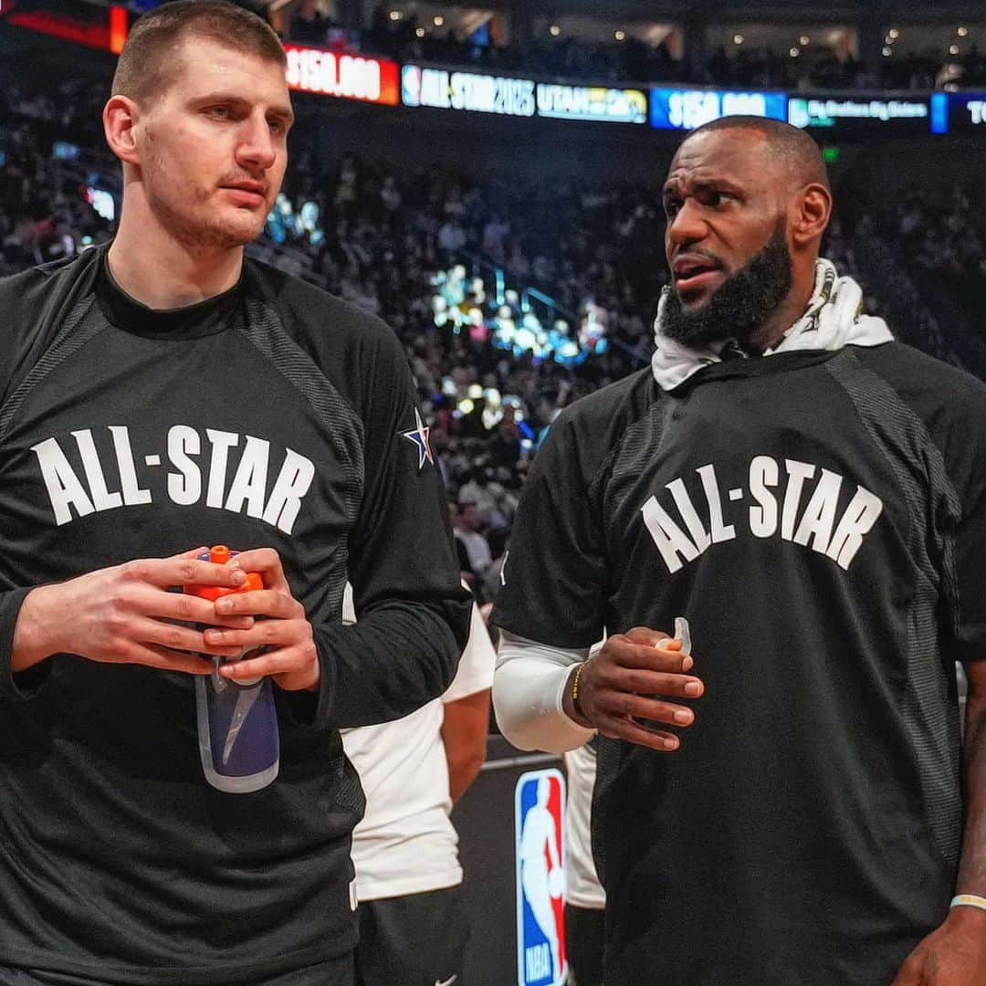 ニコラ・ヨキッチのインスタグラム：「Nikola Jokic has led his team in points, rebounds and assists in 6 different seasons — the most by any player in NBA history. LeBron has the next most with 5.  Source: @espn . . . #jokic #jokicnikola #joker #nikola #nikolajokic #denver #nuggets #denvernuggets #colorado #nba #basketball #serbia #usa #srbija #sombor #belgrade #beograd #mvp」