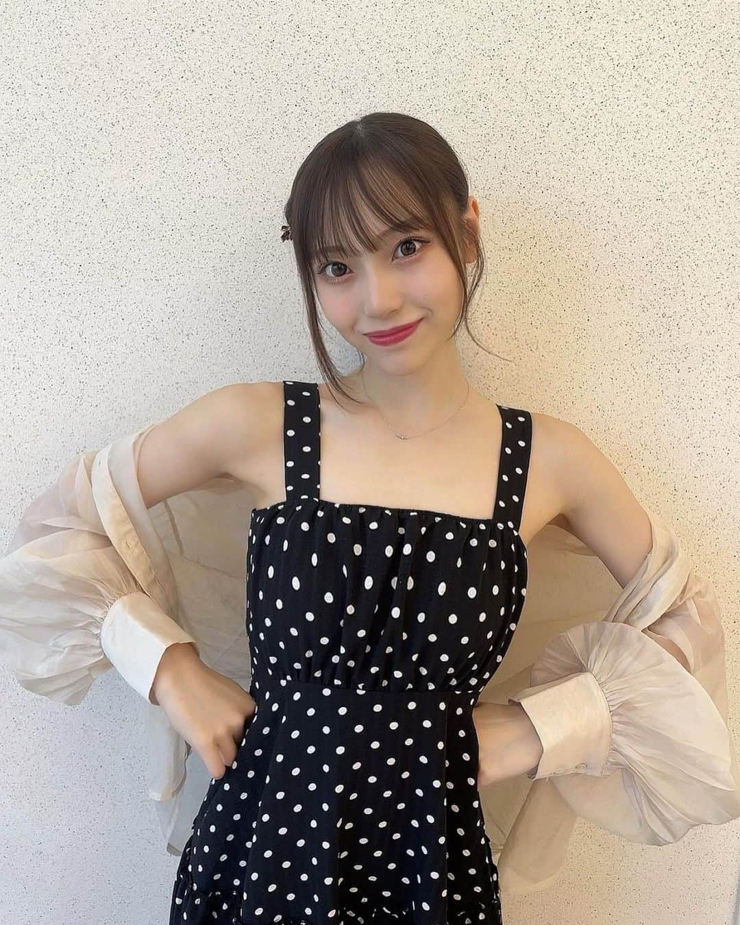 川越紗彩のインスタグラム：「・  オフラインおしゃべり会ありがとうございました🧚‍♂️💭   #NGT48  #あのさいや別に  #あのべつ  #キャミワンピ  #ootd  #私服コーデ」