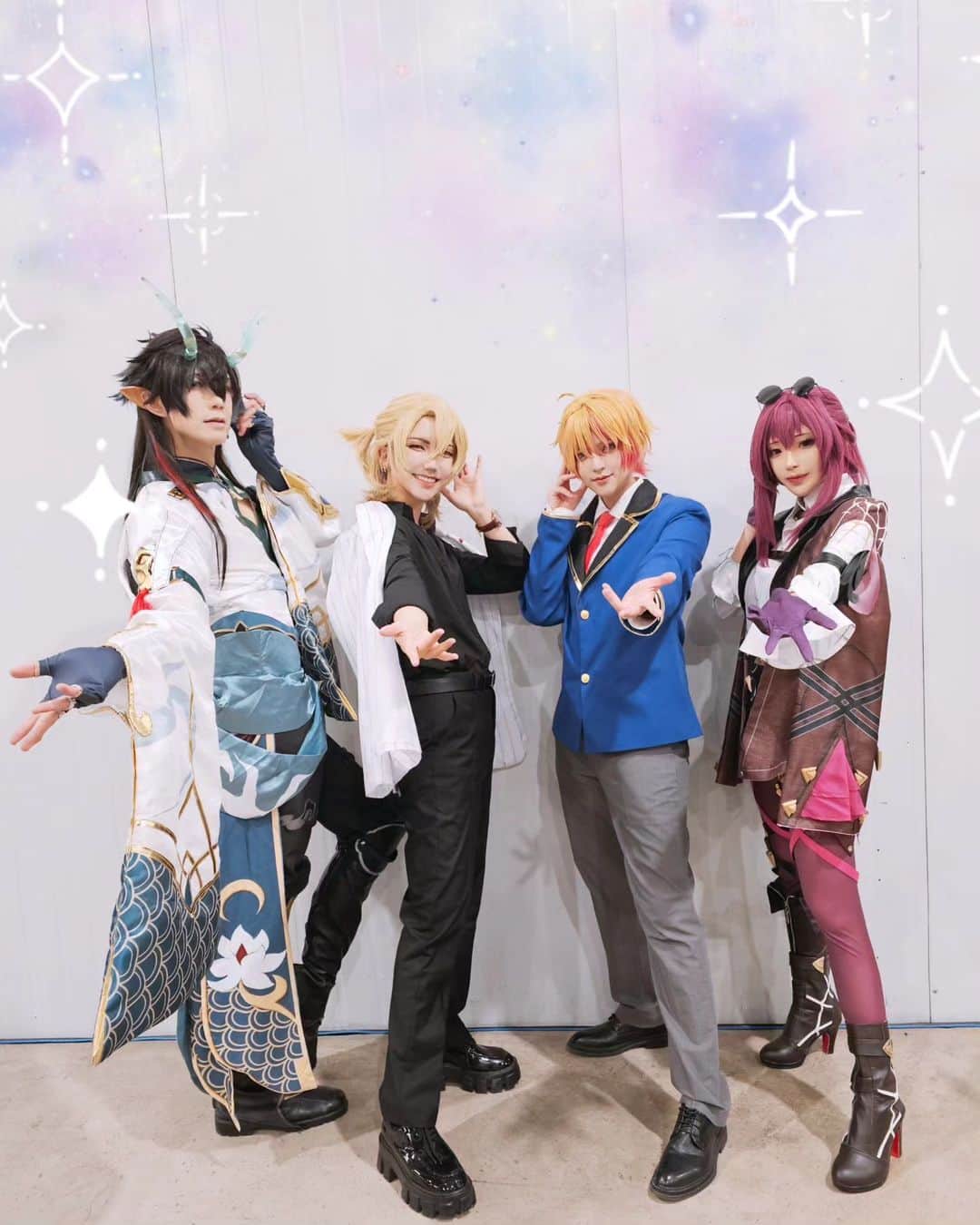 ひかりんのインスタグラム：「Day 1 Manga Comic Con Finished!! Hahaha we had so much fun just being clowns the whole day 😆  #cosplay #honkaistarrail #oshinoko #lucakaneshiro #vtuber」