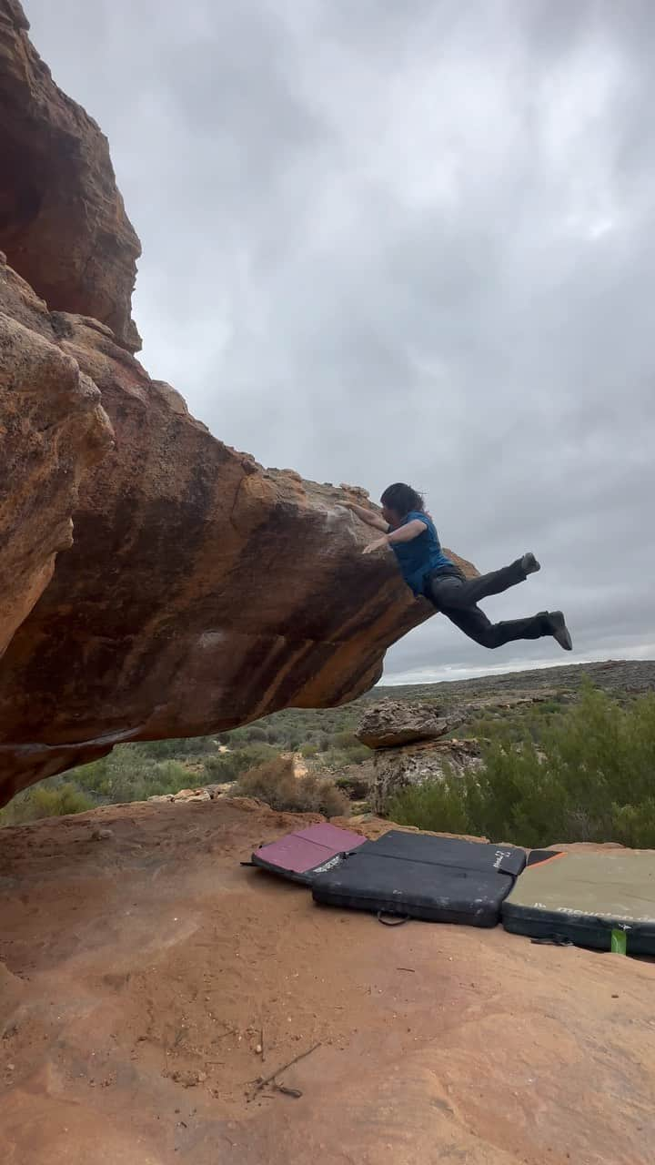 野村真一郎のインスタグラム：「Black Velvet 8A/V11✅ 2023.07.28  There are huge amount of lines, which requires dyno to the lip with my height it slightly doesn’t reach to the jug upwards in “Black velvet”. After a few attempts, I got it by triple dyno🧚‍♂️ Required skills are the same both inside and outside boulders. ＿＿＿＿＿＿＿＿＿＿＿＿＿＿＿＿＿＿＿＿＿＿＿＿＿＿＿＿＿＿  ロックランズはリップにランジするラインがマジで多い。 Black velvetは奥のガバに直でランジは微妙に届かせられなくて、めっちゃ考えた結果リップの悪い部分を2回叩いてから瞬間でガバを取る方法のトリプルダイノで解決出来た。 意地でも敗退したくなかったからよかったー。  @rokdo_team @montura_official  @monturajapan @unparallelup @rockmasterhq_caravan @frictionlabs @project_daihold @clover_resole @hamasakichiryoin0929」