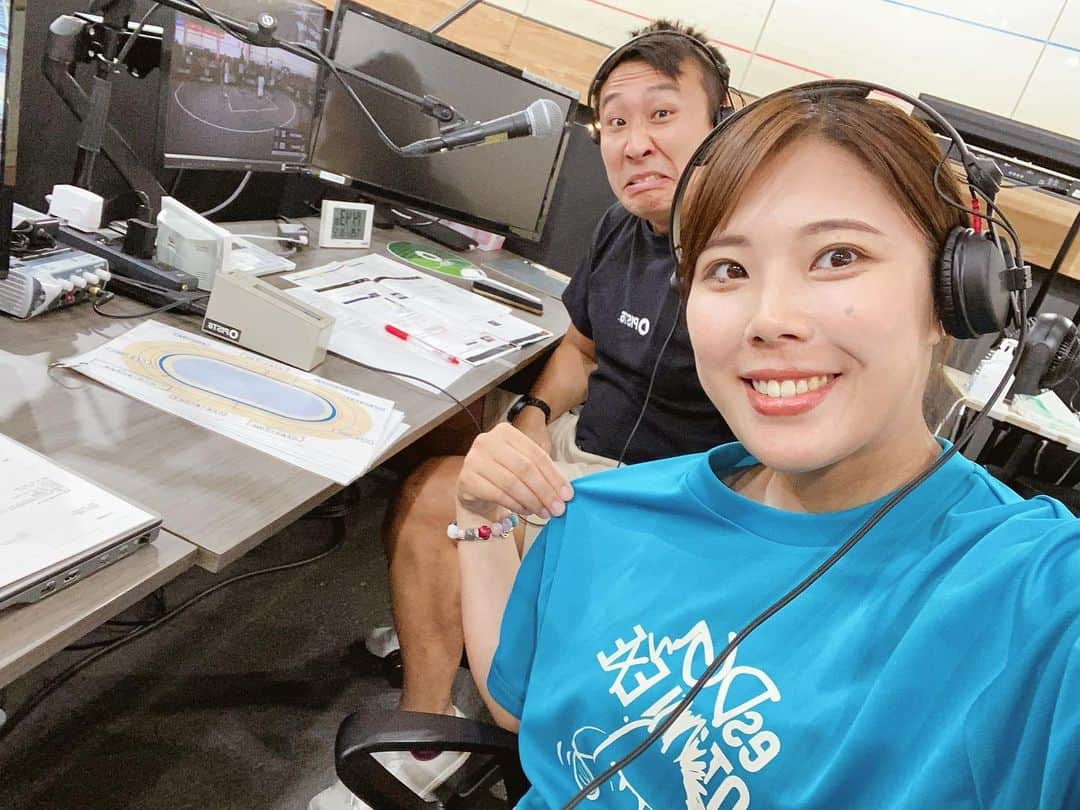 中村妃智のインスタグラム：「今日のドームでは3X3.EXE PREMIER ROUND6を開催してます🏀 合間のパフォーマンスタイムではMC KIXXと実況&解説でpist6のエキシビジョンレースをお送りしました！ #pist6」