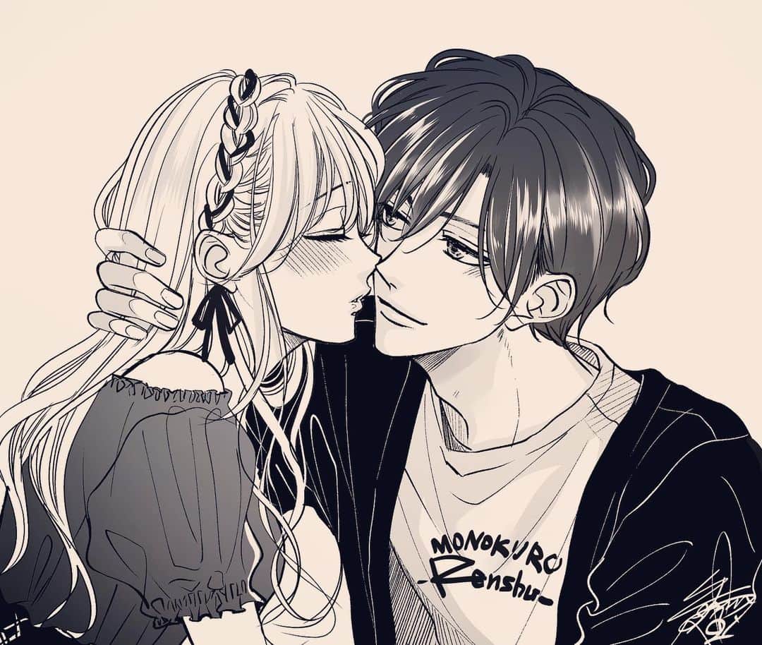朱神宝のインスタグラム：「原稿はモノクロなのでモノクロも練習しないと。」