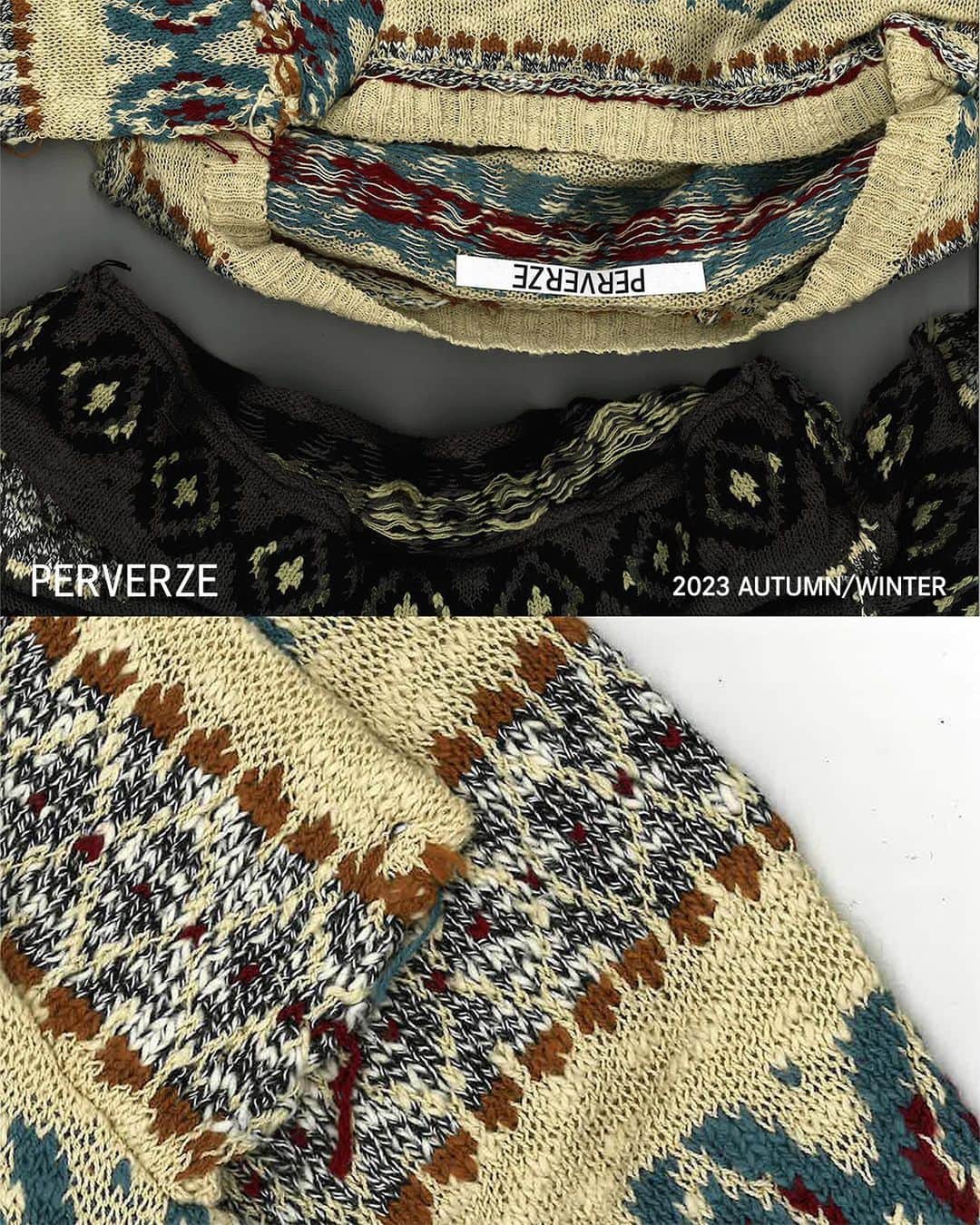 PERVERZE_OFFICIALさんのインスタグラム写真 - (PERVERZE_OFFICIALInstagram)「Our knit series with particular attention to detail. #PERVERZE_AW23 collection is available online. Discover the collection on our online.  #PERVERZE #AW23」7月29日 17時54分 - perverze_official