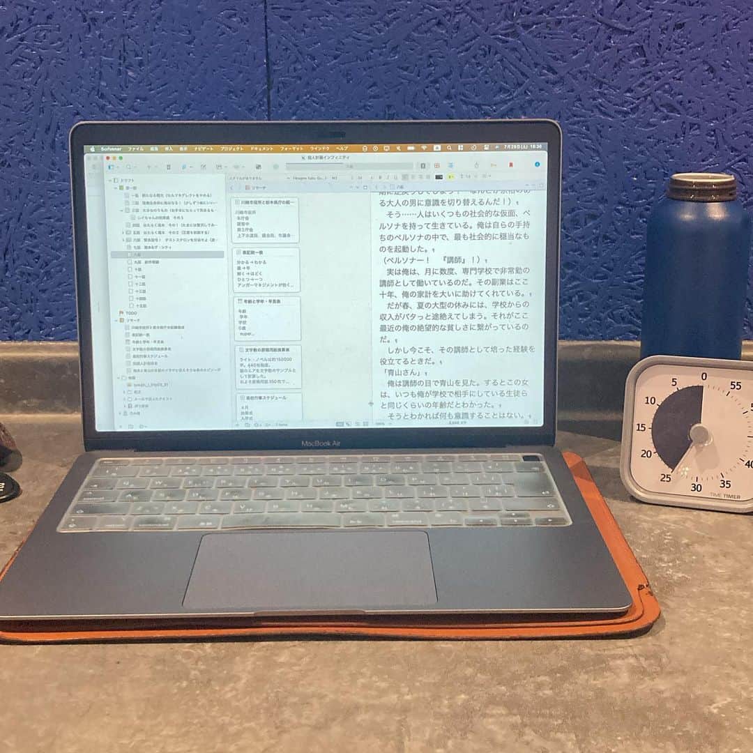 滝本竜彦のインスタグラム：「今日も小説書くよー」