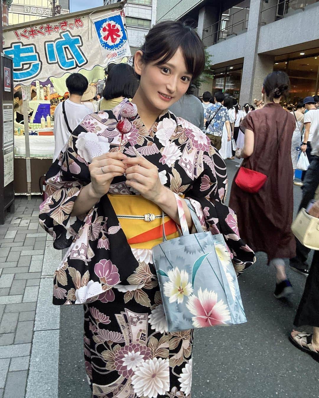はるちゃんのインスタグラム：「今年も祇園祭行ってきた👘 浴衣も帯も可愛い🥰　#浴衣　#京都観光」