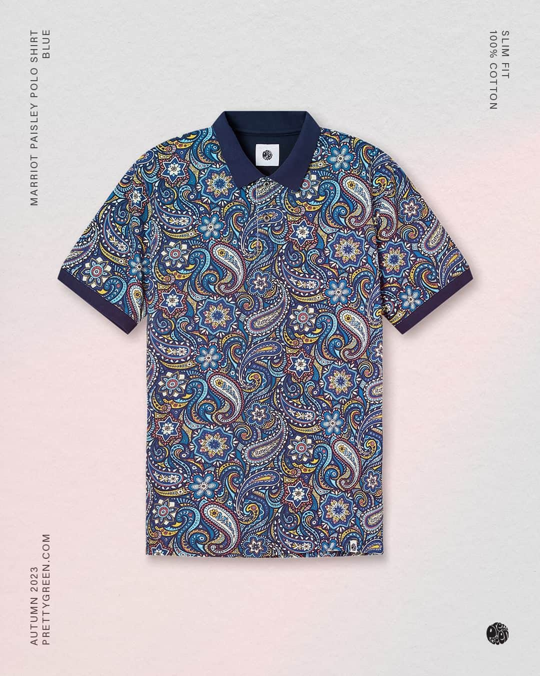 プリティグリーンさんのインスタグラム写真 - (プリティグリーンInstagram)「Our latest Paisley for the season. The Marriot Paisley print has been designed in-house using a fresh blue and yellow colour palette, and features across a new soft cotton corduroy. #prettygreen」7月29日 19時00分 - prettygreenltd