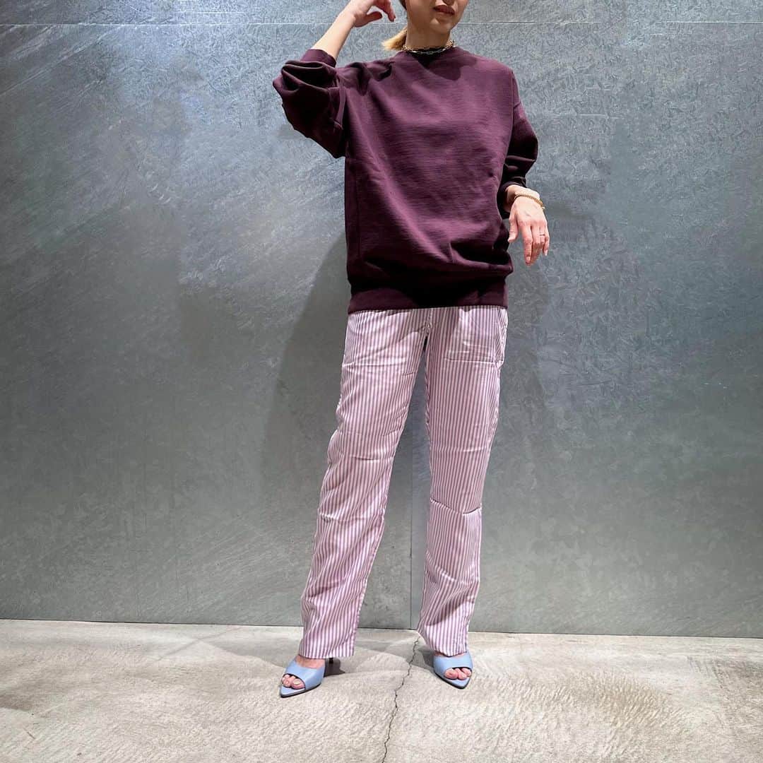 のインスタグラム：「＜H BEAUTY&YOUTH＞ CLASSIC SWEAT CREW ¥15,400 Color: YELLOW/LT.GRAY/PURPLE/BLACK Size: S/M/L/XL (着用スタッフ: 161cm 着用サイズ: S)  #H_beautyandyouth #エイチビューティアンドユース @h_beautyandyouth  #BEAUTYANDYOUTH #ビューティアンドユース #Unitedarrows #ユナイテッドアローズ #giaborghini #sportyandrich」