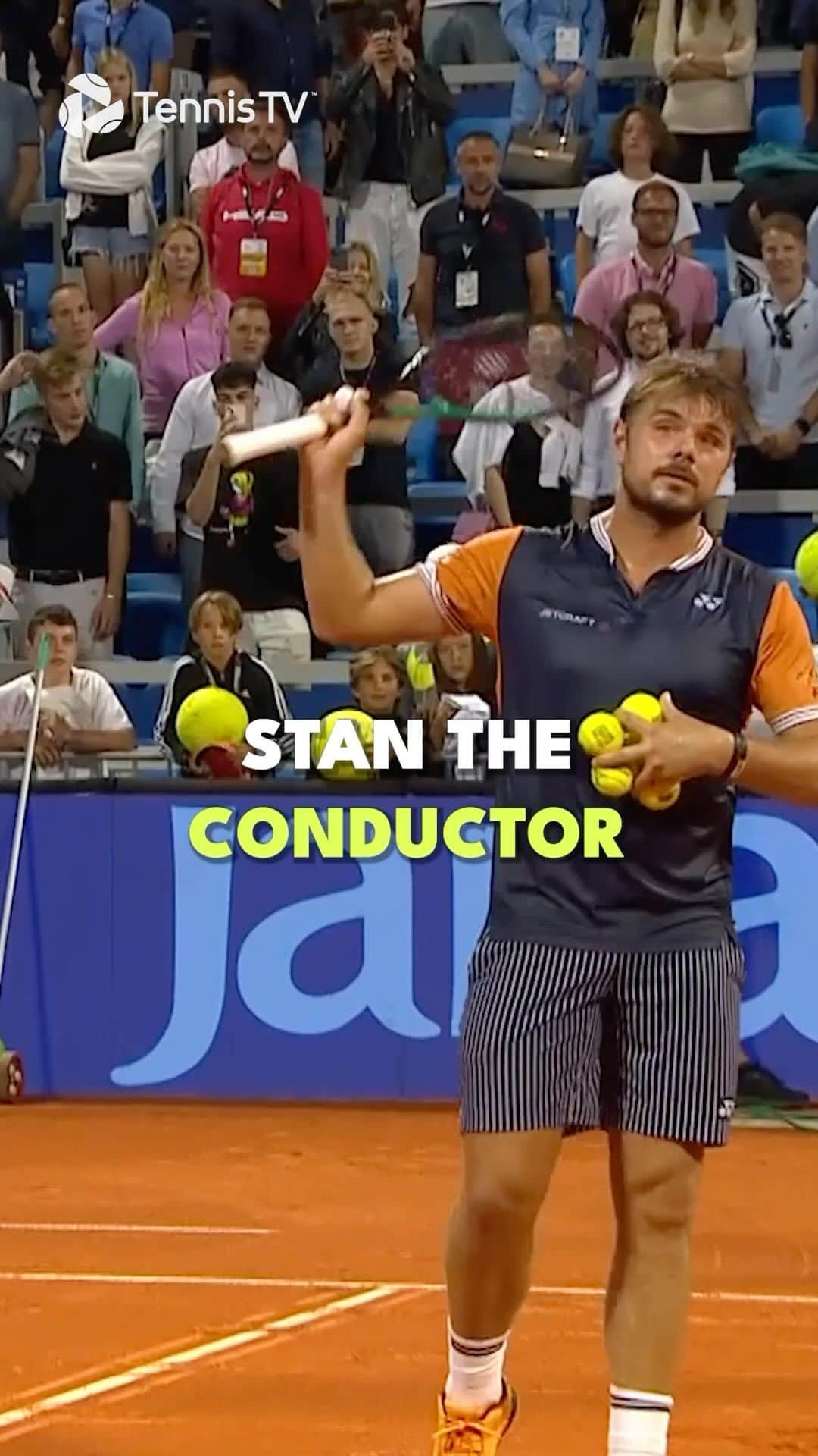 スタニスラス・ワウリンカのインスタグラム：「Stan the conductor 🤣📣 @stanwawrinka85  . #tennis #tennistv #sport #instasport #croatiaopenumag」