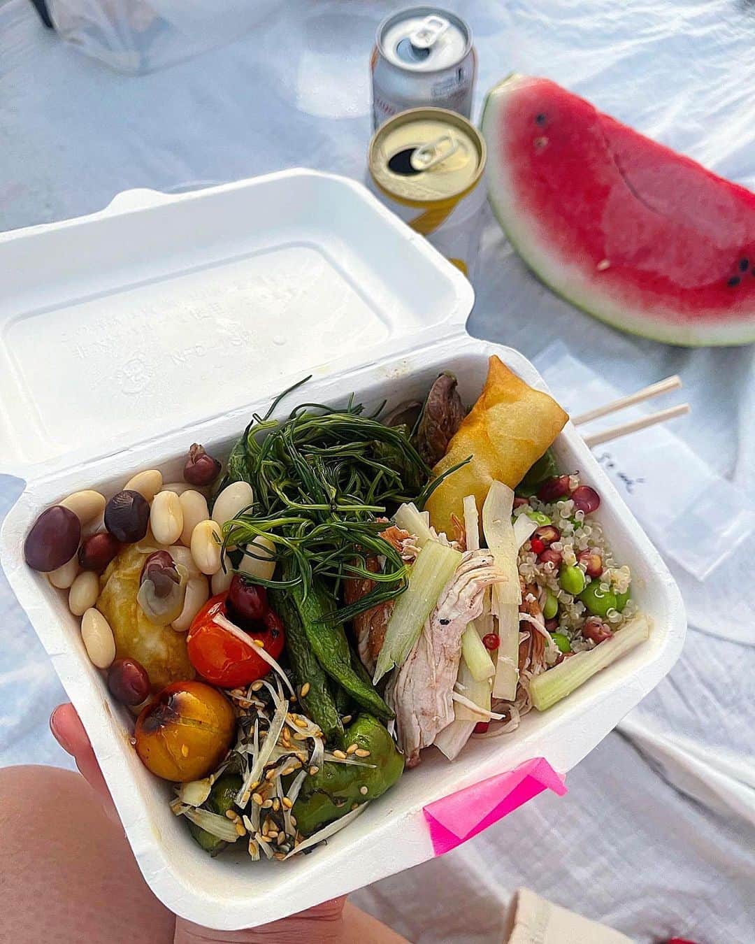 sakincho1028のインスタグラム：「さきとあきの夏、2023🍉🍻🌞」