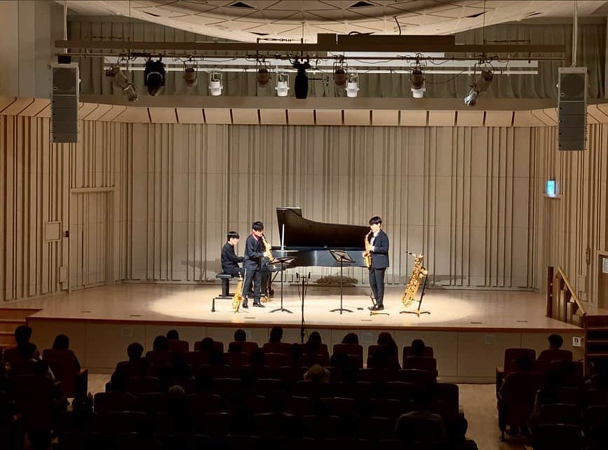 上野耕平のインスタグラム：「Ueno X Brandon Duo Recital🎷Thanks for coming🫶Next🚂 KTX & Sinkansen Tour🚆  #우에노코헤이 #브랜든최 #브랜든색소폰오케스트라 #박영성 #듀오리사이틀」