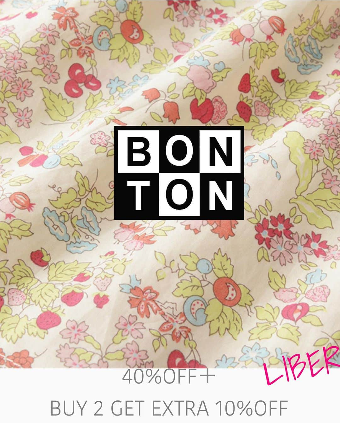 LILI et NENEのインスタグラム：「ボントンが選んだリバティ！ SUMMER SALE  【セール対象ブランド】 ◯BONTON……BONTON全商品2点以上お買いあげでさらにお会計さらに10％OFF ◯SERENDIPITY ORGANICS　◯BONJOUR　◯KHADI & CO……30%OFF ◯CARAMEL……40％OFF ◯BONPOINT ◯BELLEROSE　◯LOUIS LOUISE　◯EMILE & IDA……50％OFF ※セール対象外の商品もございます。 ※数に限りがございますので、品切れの際はご容赦ください。 #オシャレキッズ#ベビーファッション#キッズファッション #子供服 #lilietnene #リリエネネ #海外子供服セレクトショップ#kidsfashion #babyfashion #gift #女の子のママ#女の子ベビー#娘服#むすめ服#姉妹#お揃いコーデ#ベビー服#海外子供服 #キッズコーデ#キッズ  #キッズコーデ女の子#sale」