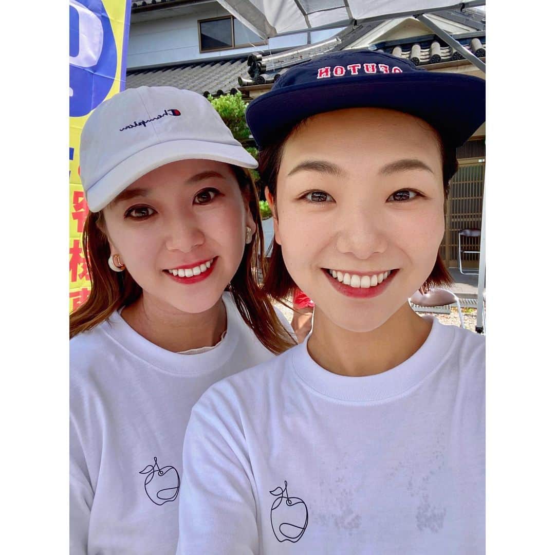 森万由子のインスタグラム：「横山ちゃんと手伝いにきてるよ〜🌻」