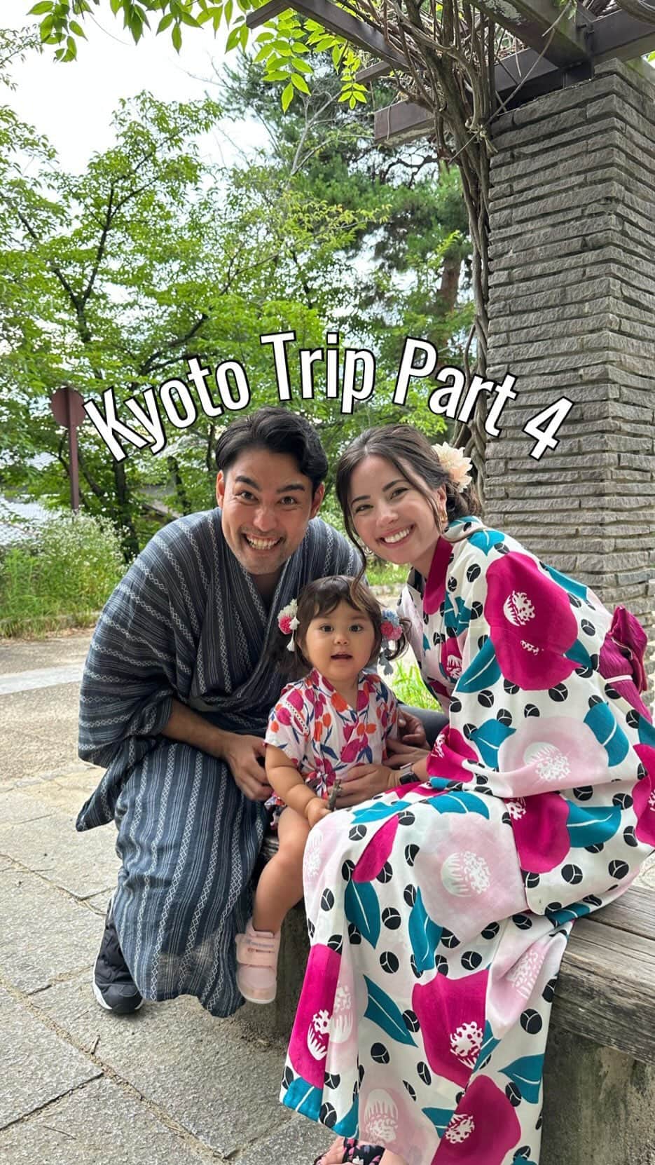 ノウィキ茉莉のインスタグラム：「Part 4 of our Kyoto Trip!  Wandering around Kiyomizu-dera Temple was absolutely stunning 😍  Our first time riding the Rickshaw was definitely an experience💜  京都旅行の動画Part 4です✌️ 清水寺周辺をぶらぶらしました〜！ とても趣があってTHE京都を感じることができました☺️ 初めての人力車良かった❣️  Part 5 もお楽しみに〜🤭🤪  #1yearold #1歳 #kyototrip #子連れ旅行 #igbaby #子連れおでかけ #vacation #trip #京都旅行 #清水寺 #kimono #着物レンタル #familyvacation #18monthsold #1歳6ヶ月」