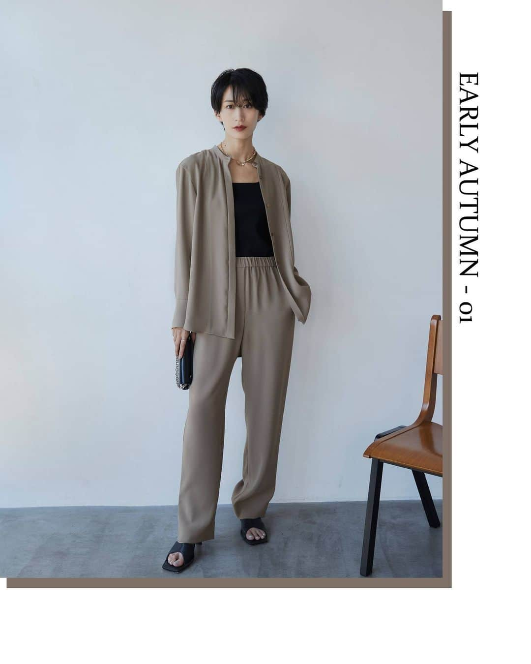 ICB WEB MAGAZINEさんのインスタグラム写真 - (ICB WEB MAGAZINEInstagram)「. ICB STYLE WEB 2023AUTUMN WINTER EDITION CHAPTER-1  今買って、秋まで使える 名品セットアップシリーズ  LIGHT DOUBLE CLOTH ―EARLY AUTUMN 01  シャツを羽織に。 リラクシーに着るセットアップ  シャツセットアップは、 前を開けて羽織感覚で着るのが 今年らしい着こなしの鍵。 柔らかな色味を黒の小物やインナーで引き締めれば、 抜け感がありながらもハンサムな印象に。  ライトダブルクロス バンドカラーシャツ ¥20,900(taxin)  ライトダブルクロス ストレートパンツ ¥20,900(taxin)  ICB STYLE WEB 2023AUTUMN WINTER EDITION CHAPTER-1 @icb_jp プロフィールURLからご覧頂けます。  #icb #icbstyle #icbjp #icbstyleweb #onward #onwardcrosset #オンワード #オンワードクローゼット #fashion #通勤コーデ #通勤スタイル #オフィススタイル #オフィスカジュアルコーデ #ootd #オフィスカジュアル #シンプルコーデ #大人カジュアル #夏コーデ ＃秋コーデ#シンプルファッション #お仕事服 #ブラウス #バンドカラー #バンドカラーシャツ #ブラウスセットアップ #シャツセットアップ #セットアップコーデ」7月30日 12時01分 - icb_jp