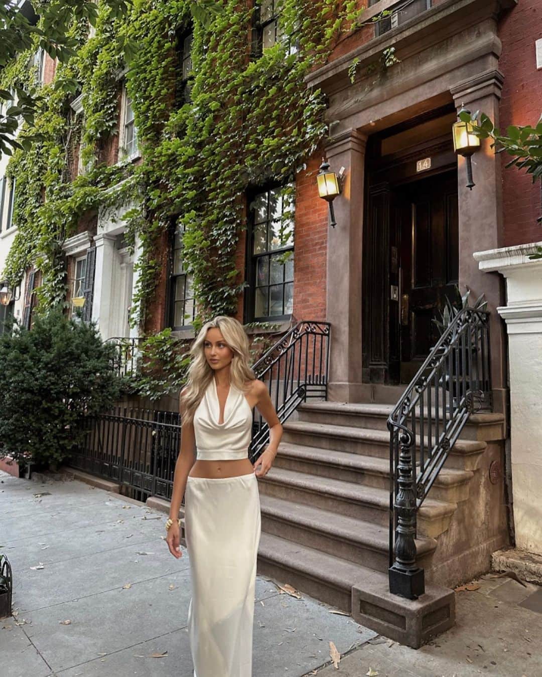 KOOKAI のインスタグラム：「We love @sarah_czarnuch in the Milan Drape Top & Slip Skirt •• Available in boutiques and online #kookai」