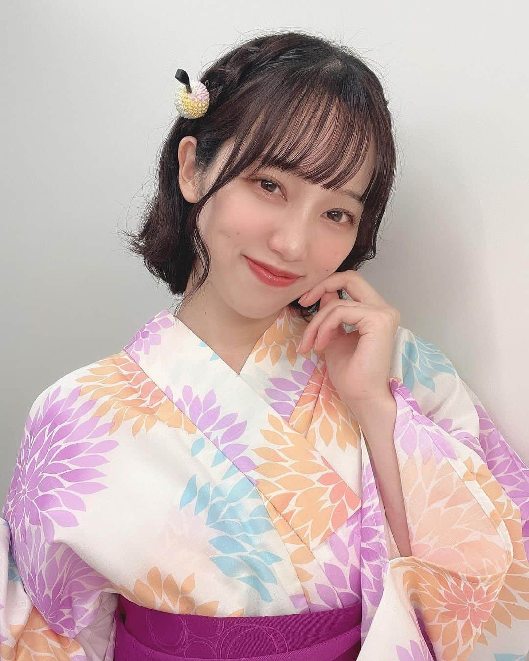 是枝優美さんのインスタグラム写真 - (是枝優美Instagram)「にこり☺︎  #浴衣 #浴衣ヘアアレンジ #夏祭り」7月30日 23時42分 - yu_mi1226