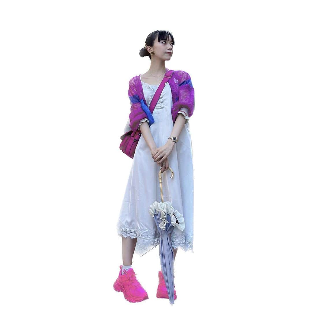 齋藤明里のインスタグラム：「. なんだか色んな人に褒めて貰えた私服🎀💗🌷  #ootd  #rbtxco  #fila  #diesel  #lilybrown」