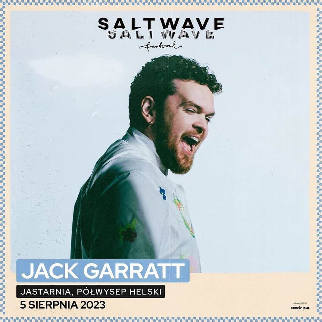 ジャック・ガラットのインスタグラム：「Only 2 more festivals left of the summer 😔  @saltwavefestival 5th August @110abovefestival 11th Aug  come see me wink irl xx」