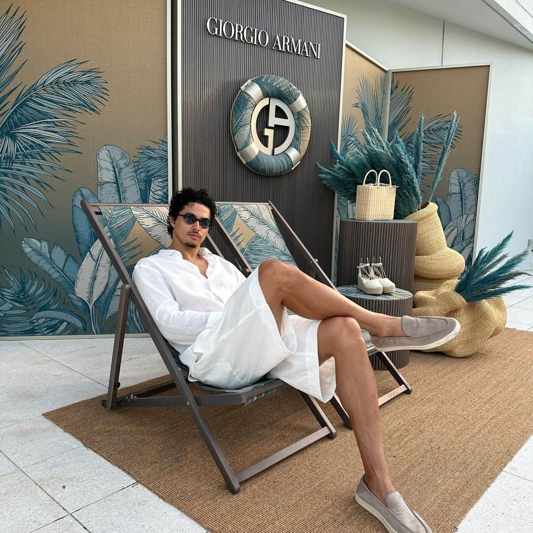 三渡洲舞人のインスタグラム：「Thank u GIORGIO ARMANI. #summer#event#giorgioarmani#fashion#model#armani」