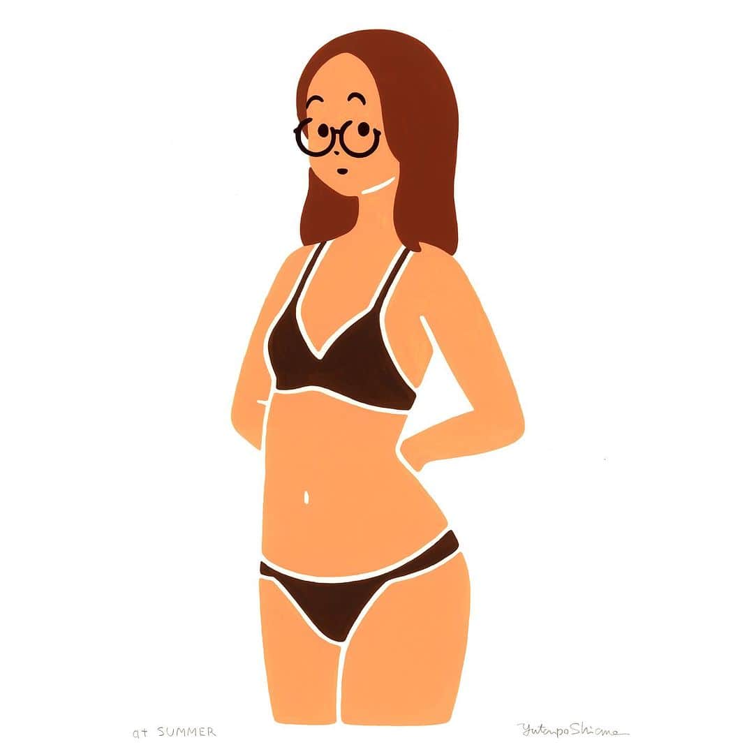白根ゆたんぽのインスタグラム：「at SUMMER  8月の5-6日は在廊予定です。 そして水曜から一部展示替え 金曜から新アイテム出る予定です。 明日と明後日は定休日なのでおきをつけくださいね（暑さにも）  個展「さてさて」 2023年7月15日 (土)– 8月6日(日) 12~18時 (月・火定休) トランスポップギャラリー trancepop.jp」